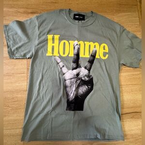 Homme + Femme LA Green Yellow Graphic T-Shirt Large Brand New Streetwear